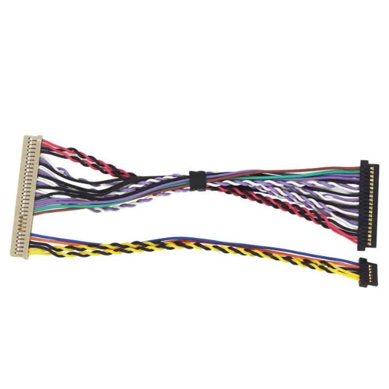 OEM ODM LVDS 케이블 조립 배선 장비 전기적 40개 핀 20 핀 30 핀