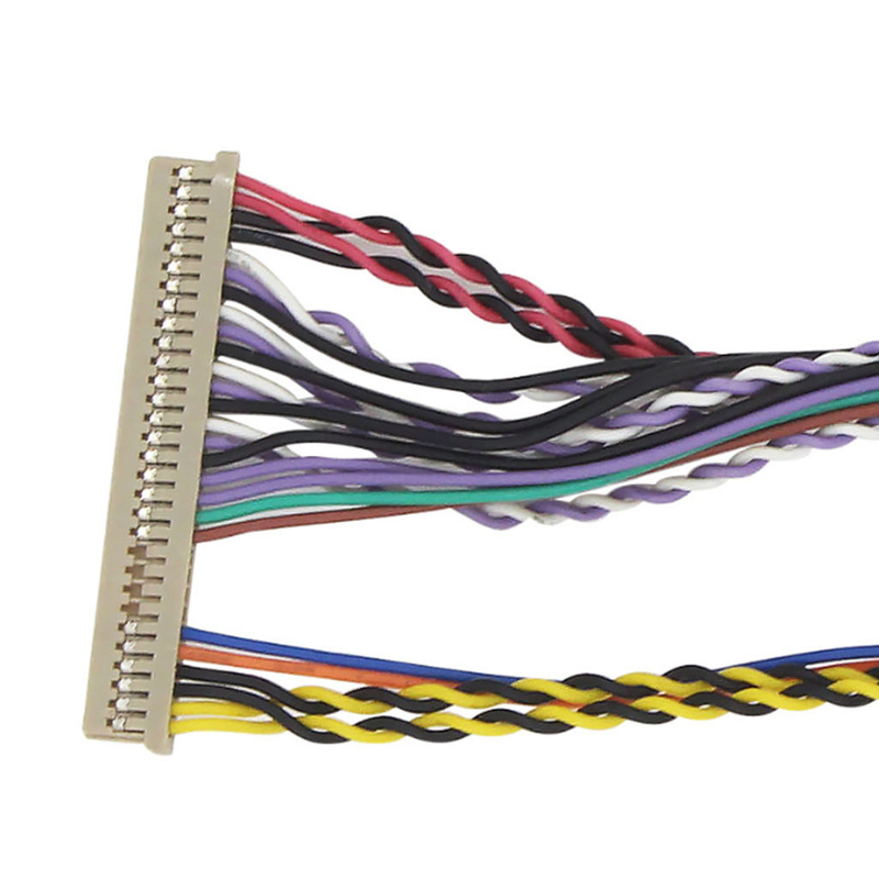 OEM ODM LVDS 케이블 조립 배선 장비 전기적 40개 핀 20 핀 30 핀