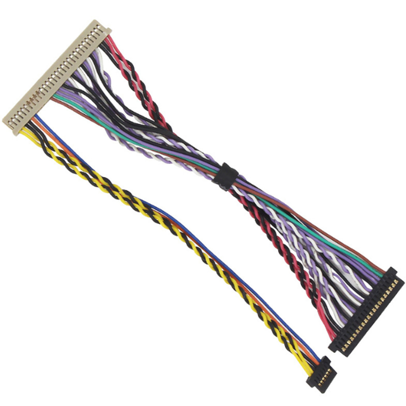 OEM ODM LVDS 케이블 조립 배선 장비 전기적 40개 핀 20 핀 30 핀