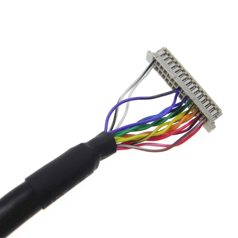 맞춘 히로세 LCD 디스플레이 LVDS 케이블 조립 Df13 1.25 밀리미터 피치 소켓 DF20-20DS-1C 20 핀