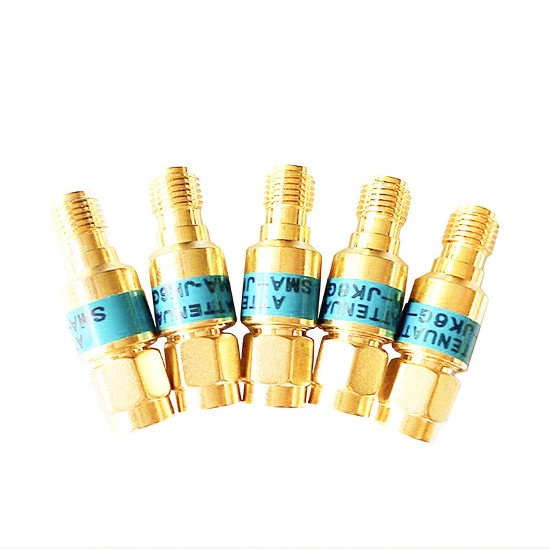 2W DC-6GHz SMA 남성에서 SMA 여성 동축 RF Attenuator 1/2/3/5/6/10/15/30db Attenuator SMA 고정 커넥터 금판
