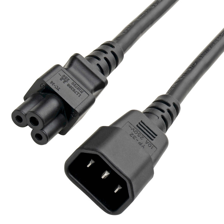 RY 커넥터 어댑터 C14에서 C5 전원 어댑터 코드 7a 250v 18 Awg