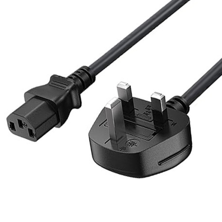 RY C13 UK 플러그 전원 케이블 Bs1363 18awg 250v 대부분의 컴퓨터 프린터 및 기타 장치에 대한 길이