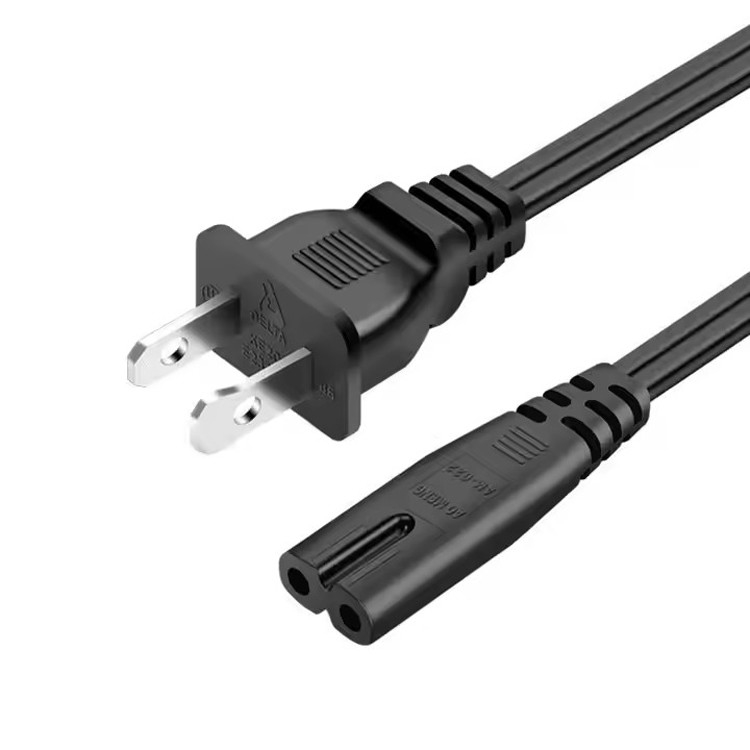 양질의 순수한 구리 120V 18 Awg 2pin C7 확장 라인 Spt-2 흰색 AC 전원 전선 5FT 2 Prong 가정용 가전 랩