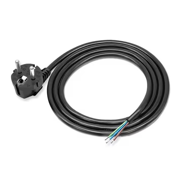 잘 팔리는 EU 전력 케이블 3G 18 Awg 1.5M 단일 머리 맨 철 꼬리 껍질 린 꼬리 가전 또는 전력 도구