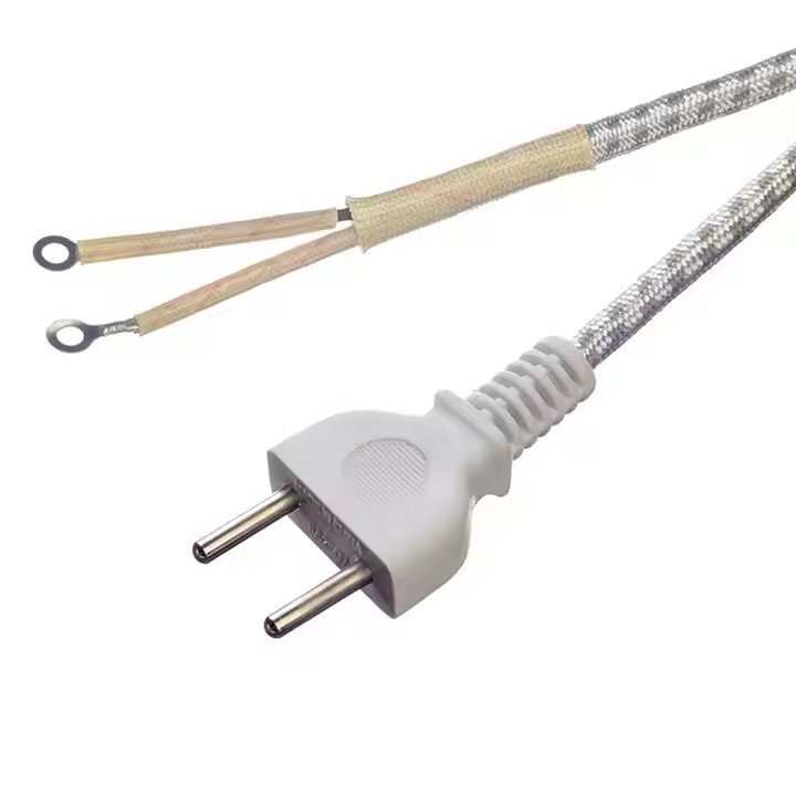 핫 판매 2 핀 220v 16a 엮은 와이어 전력 케이블 케이블 LED 램프 E27 DC 구리 카라치 전력 케이블 파키스탄의 철