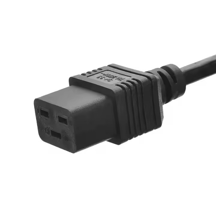 Iec-60320 3 Prong H05vv - F 3G 0.75 커넥터 C19에서 C20 커넥터 구리 선도자 가정용 가전용 전력 케이블
