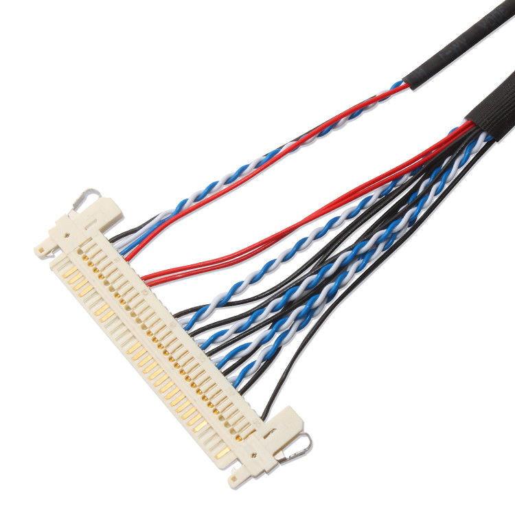 사용자 지정 OEM 와이어 하번 FI S20S 20 핀 1.25mm 피치 JAE 디스플레이 Lvds 케이블