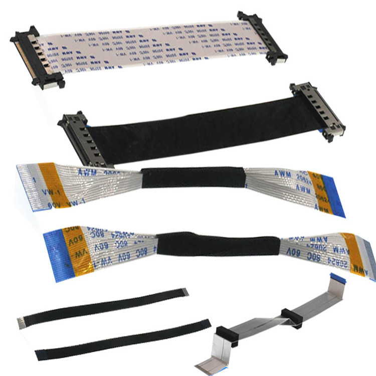 80mm 36AWG 스트립 FFC 유연 평면 케이블 20P 폭발 방지 전자 연결 유연 평면 케이블 신호 케이블