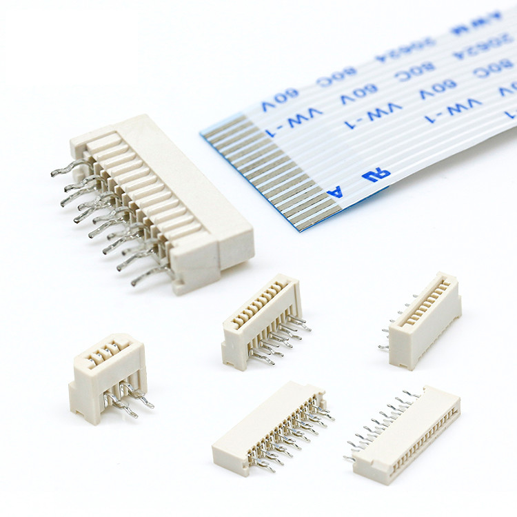 사용자 지정 1.25mm Pitch Awm 20624 80c 60v Vw 1 FFC FPC 커넥터 16 24 45 80 핀 와이어 해운스 유연한 평면 케이블 PCB 소켓