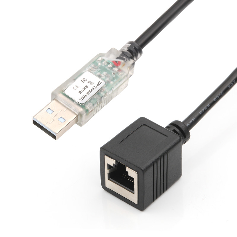 산업용 사용자 정의 케이블 어댑터 USB-A RJ422에서 RS232 네트워크 포트 네트워크 엔지니어링 디버그 케이블