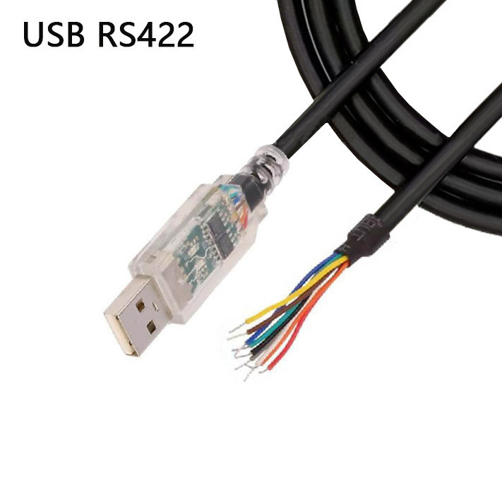 산업용 맞춤형 와이어 허리네스 RS-422 일련 프로토콜 케이블 USB-RS422-WE-1800-BT 반 벗긴 와이어