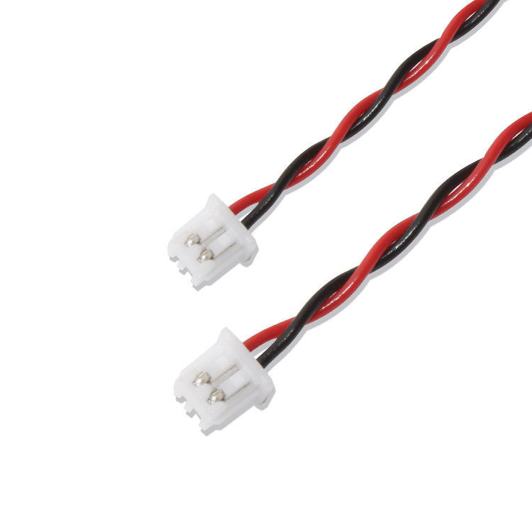 RY 브랜드 JST 와이어 하번 XHP-2 커넥터 케이블 22AWG UL1007 블랙 레드 2P 접착 케이블
