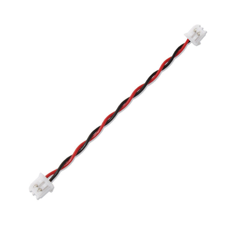 RY 브랜드 JST 와이어 하번 XHP-2 커넥터 케이블 22AWG UL1007 블랙 레드 2P 접착 케이블