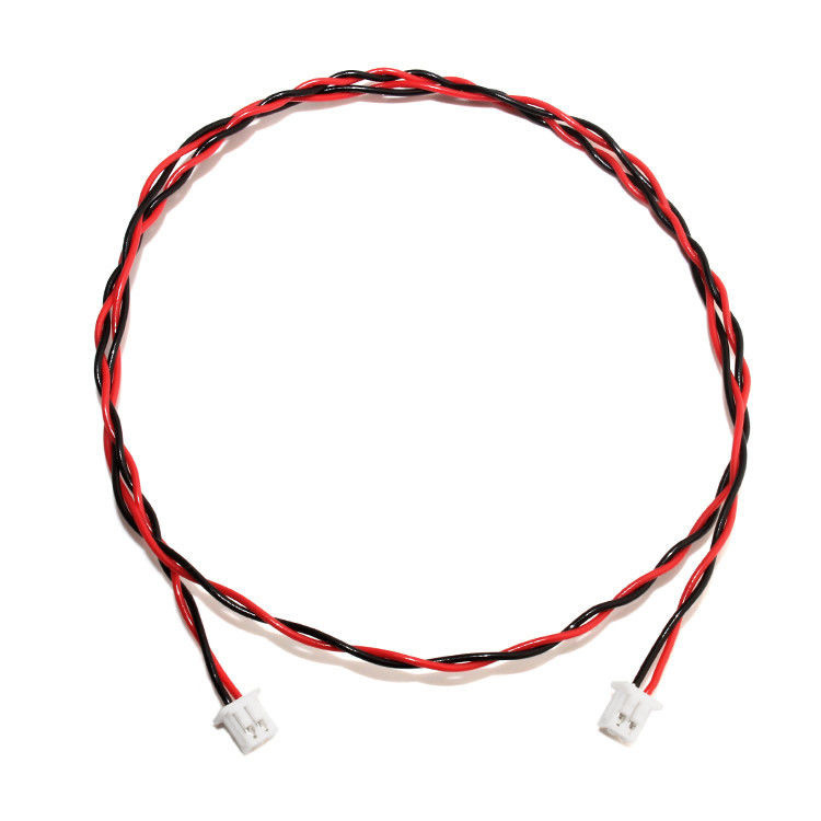 RY 브랜드 JST 와이어 하번 XHP-2 커넥터 케이블 22AWG UL1007 블랙 레드 2P 접착 케이블