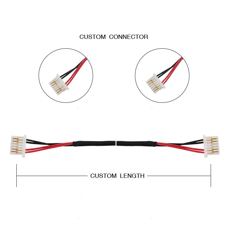 공장 맞춤형 JST SHLP-06V-S-B LED 백라이트 케이블 허리 500mm 길이