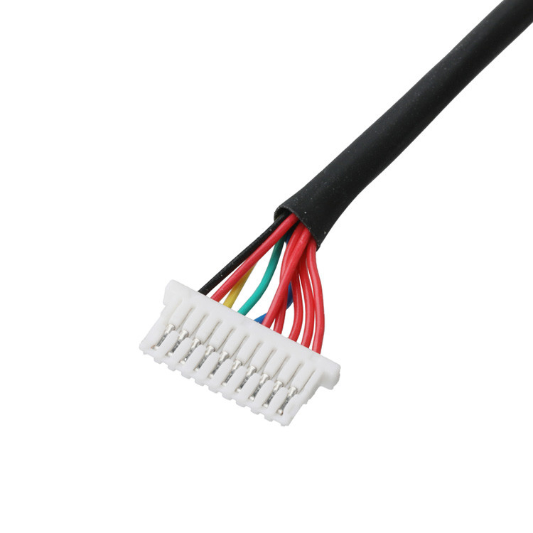 Lvds 케이블 10P JST SHLP-10V-S-B 반 줄무늬 배열에 맞춤 코아시얼 케이블 조립 자동차