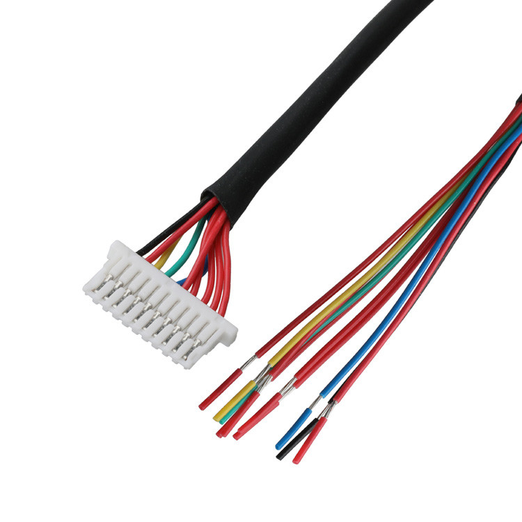 Lvds 케이블 10P JST SHLP-10V-S-B 반 줄무늬 배열에 맞춤 코아시얼 케이블 조립 자동차