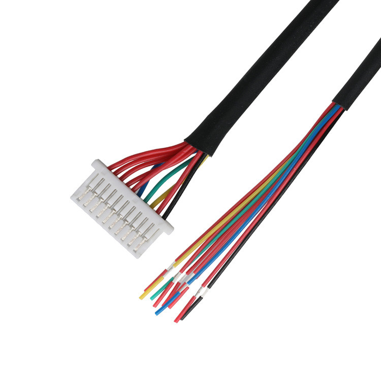 Lvds 케이블 10P JST SHLP-10V-S-B 반 줄무늬 배열에 맞춤 코아시얼 케이블 조립 자동차