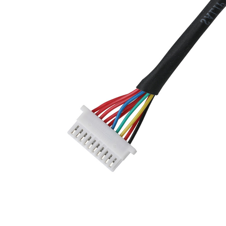 Lvds 케이블 10P JST SHLP-10V-S-B 반 줄무늬 배열에 맞춤 코아시얼 케이블 조립 자동차