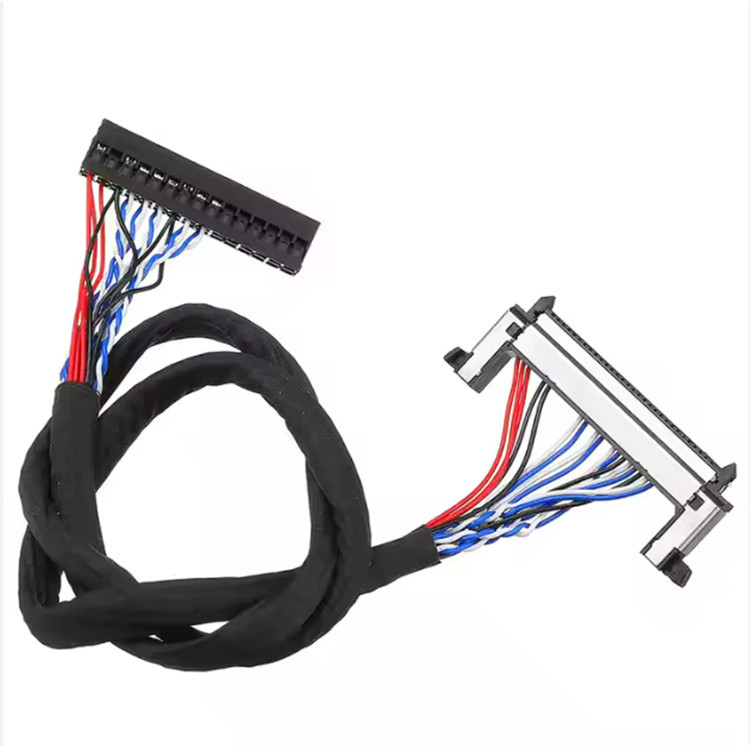 듀퐁 2*15 핀 커넥터 2.0mm에 UL1571 28AWG Lvds 전시 케이블 30 Pin 1.0mm