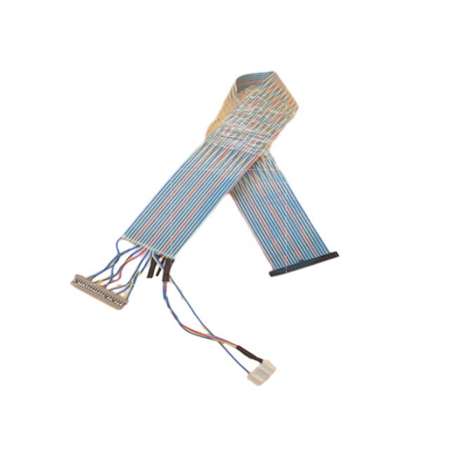 30AWG IDC/DF14 연결관을 가진 다색 편평한 연선 리본 케이블