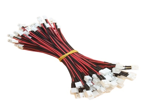 빨간 여성 마개 케이블에 26 Awg 주문 철사 마구 Jst PH 2PIN 남성을 검게 하거든
