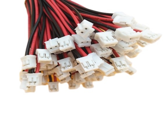 빨간 여성 마개 케이블에 26 Awg 주문 철사 마구 Jst PH 2PIN 남성을 검게 하거든