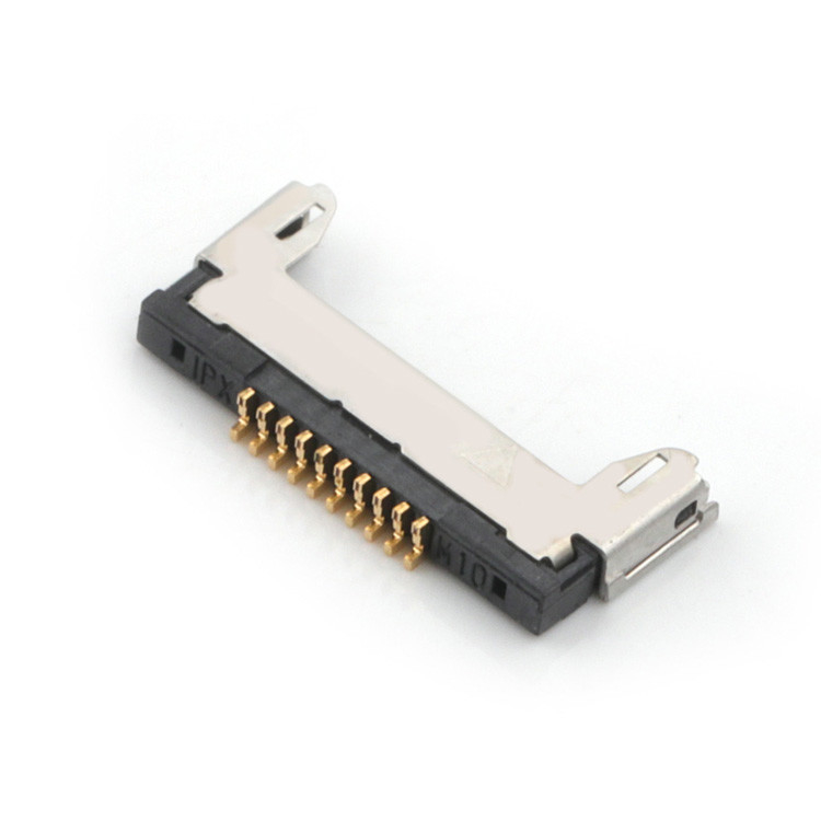 마이크로 코아시얼 케이블 집합 20345-010T32R 0.4mm 픽치와 수평 짝짓기 유형10 핀 LVDS 마이크로 코아시얼 연결