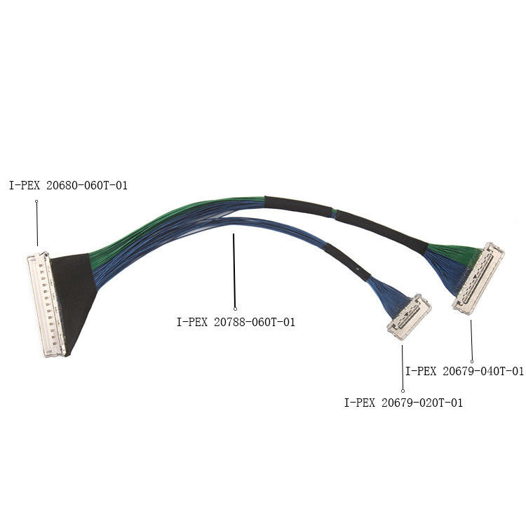 EMI 보호 60 핀 마이크로 코아시아 케이블, I Pex CABLINE-CA II PLUS LVDS EDP 케이블 20788 060T 01