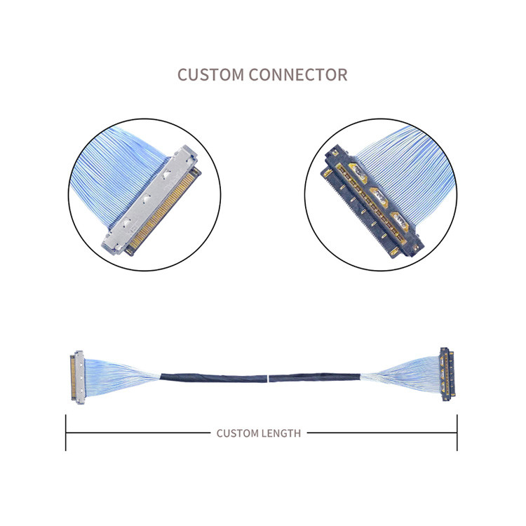 마이크로 코아시얼 케이블 애플리케이션 KEL XSL20-48S 0.25mm Pitch, 44AWG 및 46AWG
