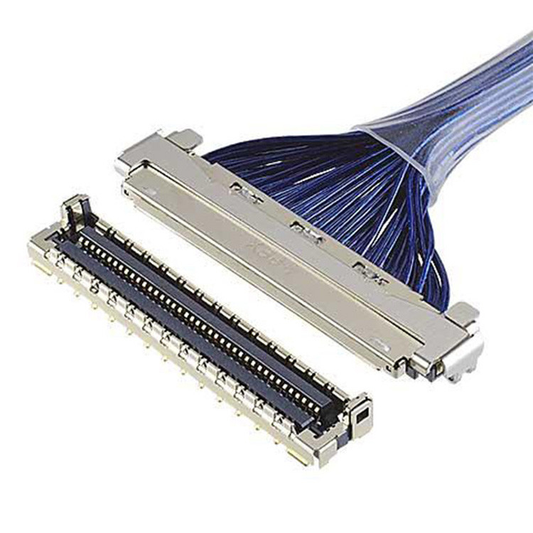 EMI 보호 LVDS 케이블, 0.4mm pitch I-Pex 마이크로 코아시얼 커넥터, 20788 20679 30-pin 40-pin 50-pin