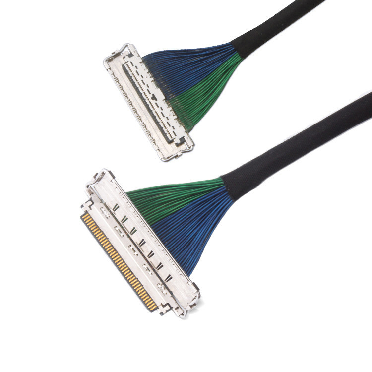 EMI 보호 LVDS 케이블, 0.4mm pitch I-Pex 마이크로 코아시얼 커넥터, 20788 20679 30-pin 40-pin 50-pin