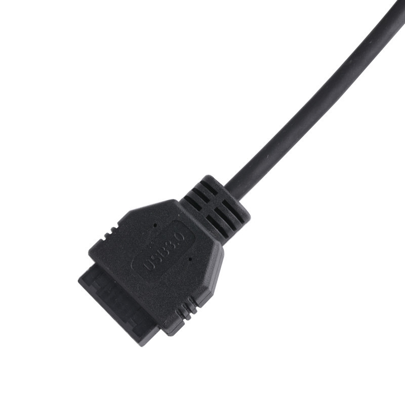 20P 여성 USB 3.0 타입 C에서 IDC 어댑터 케이블 내부 저항 블랙 PVC 와이어 OEM ODM