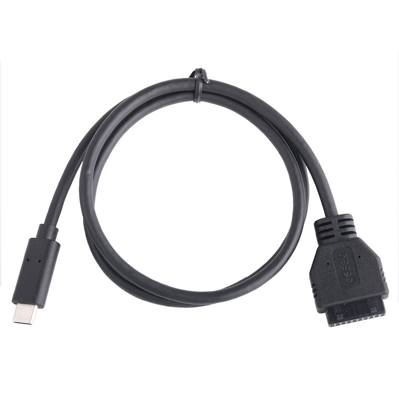 20P 여성 USB 3.0 타입 C에서 IDC 어댑터 케이블 내부 저항 블랙 PVC 와이어 OEM ODM