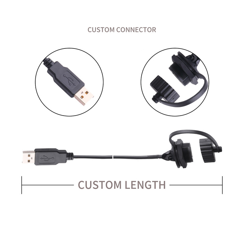 차폐와 USB 암놈 커넥터 당 2.0과 USB usb 당 2.0 케이블에 대한 캡은 측정하기 위해 했습니다