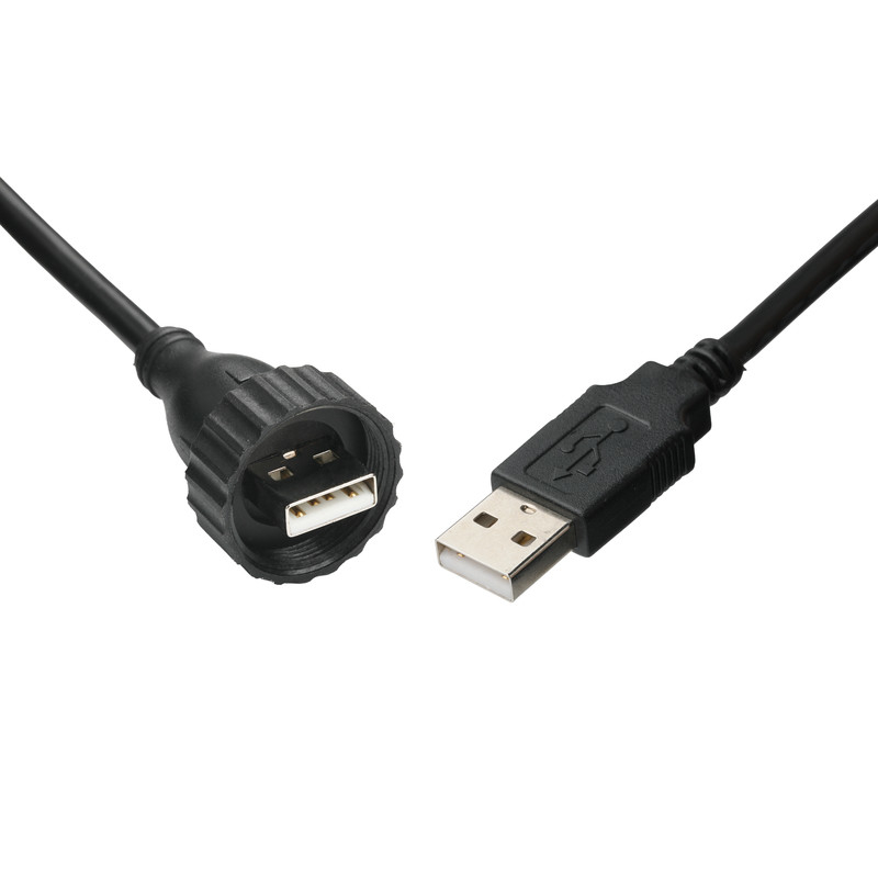 USB2.0 A형 남성형 M형 유체 인터페이스 USB2.0 케이블 자동차용 산업용 고정 데이터 연결 케이블