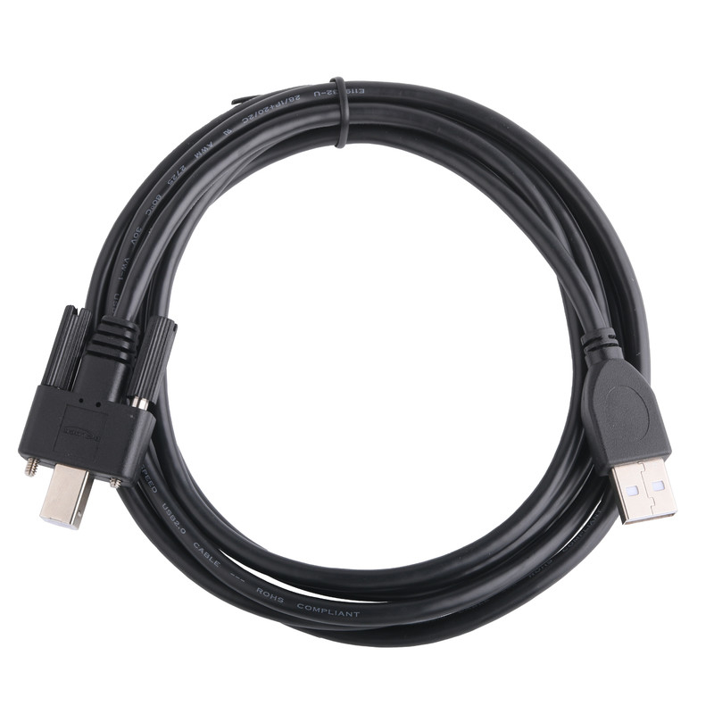 트레이드 블랙 UL 프린터 커넥터 케이블 USB 2.0 타입 A에서 타입 B 로킹