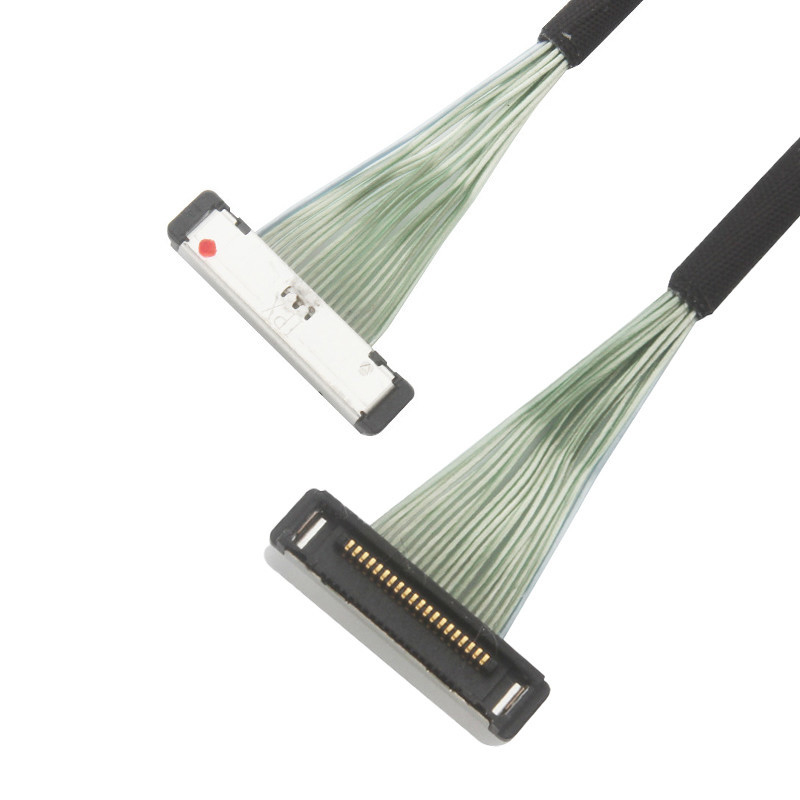 0.4mm pitch IPEX 20380-R20T-06 마이크로 코아시얼 케이블 lvds 커넥터 케이블 20P 0.4mm pitch