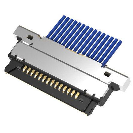 마이크로 코아시얼 케이블 어셈블리 20345-015T-32R 15 핀, 0.4mm 피치와 수평 짝짓기 유형 마이크로 코아엑스를 특징으로