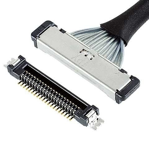 케이블 SS 마이크로 코아시얼 케이블 20380 50P 커넥터 I-PEX 20380-050T-06 Lvds 0.4mm 피치