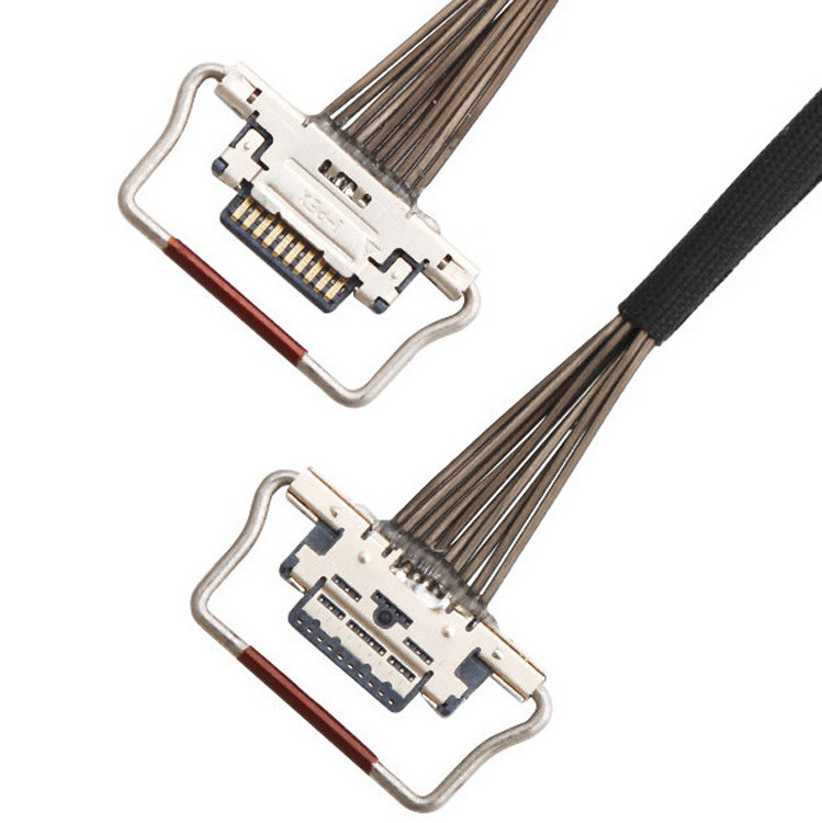 공장 10 핀 마이크로 코아시얼 케이블 0.4mm 피치 20633-310T-01S Lvds 열 카메라