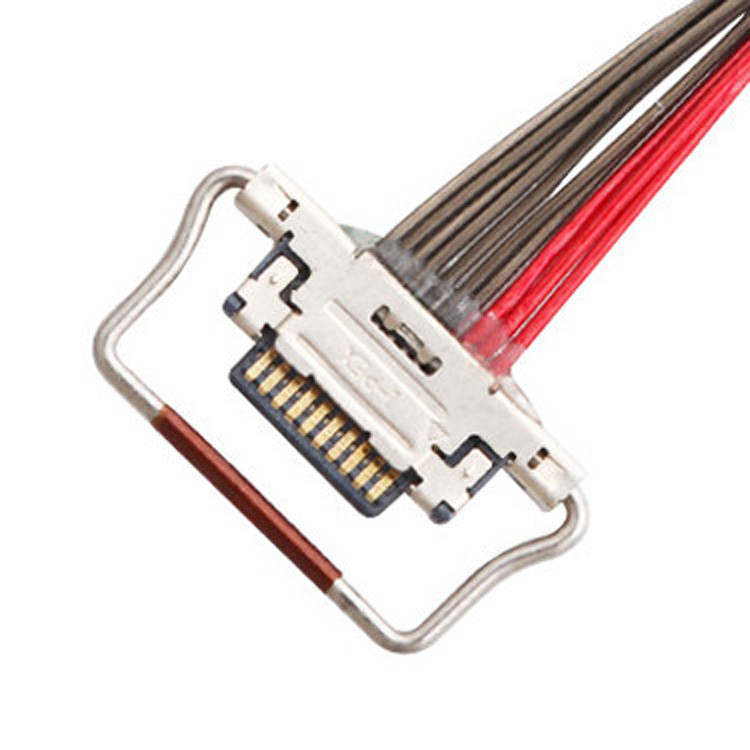 150mm 길이의 10핀 LVDS 마이크로 코아시아 케이블, 0.4mm 피치와 함께 I-PEX 커넥터, 20633-310T-01S로 식별