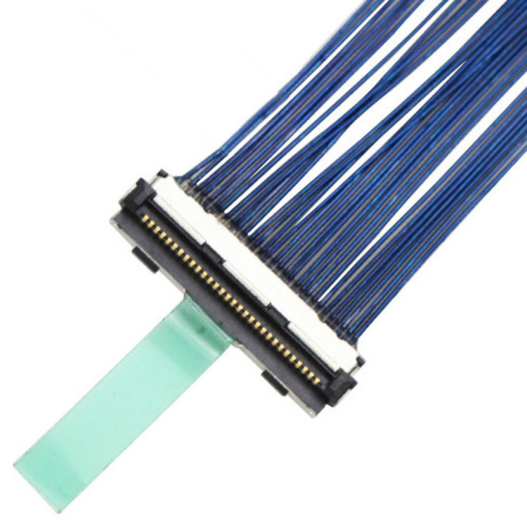 30핀 LVDS 마이크로 코아시얼 케이블 0.5mm 피치, 히로세 커넥터, DF80D-30P-0.5SD로 지정