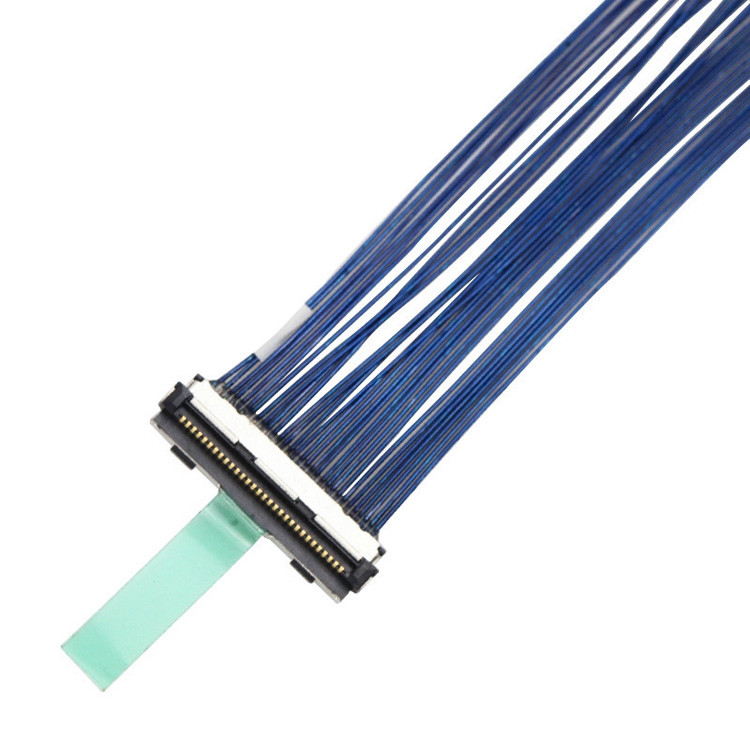 30핀 LVDS 마이크로 코아시얼 케이블 0.5mm 피치, 히로세 커넥터, DF80D-30P-0.5SD로 지정