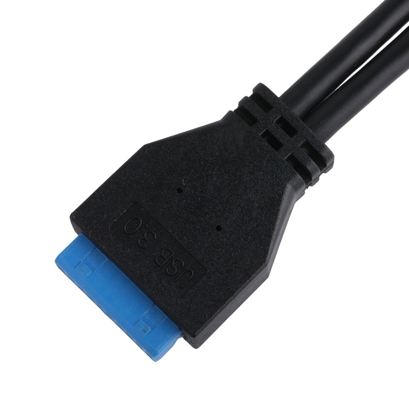 컴퓨터 메인보드 전원 케이블 USB 3.1 타입-E 남성에서 IDC20P 남성 어댑터 케이블 20 핀 확장 케이블
