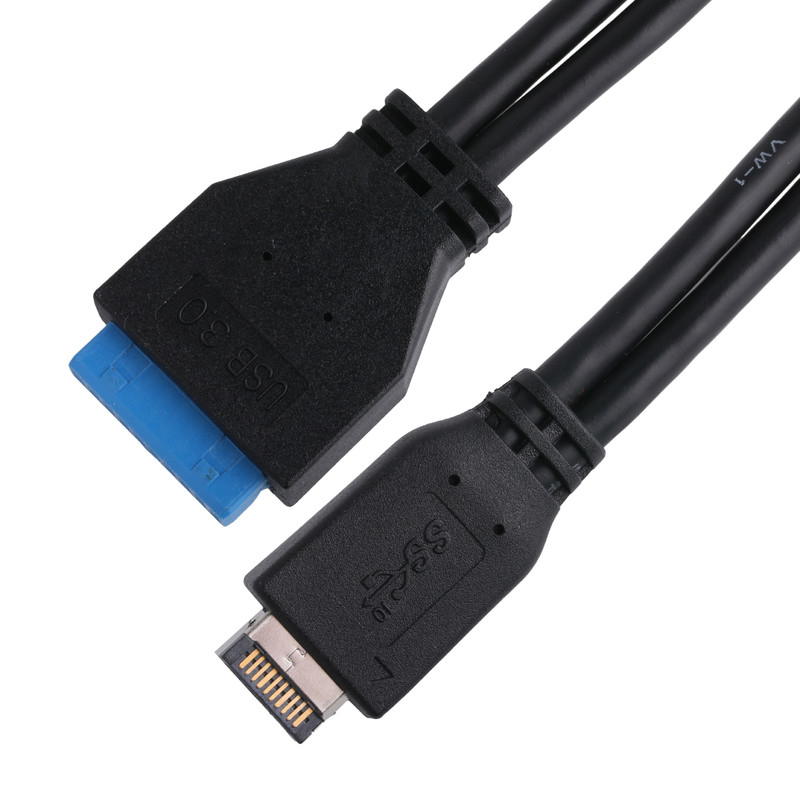 컴퓨터 메인보드 전원 케이블 USB 3.1 타입-E 남성에서 IDC20P 남성 어댑터 케이블 20 핀 확장 케이블