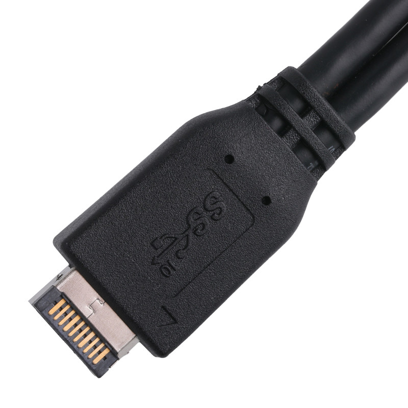 컴퓨터 메인보드 전원 케이블 USB 3.1 타입-E 남성에서 IDC20P 남성 어댑터 케이블 20 핀 확장 케이블