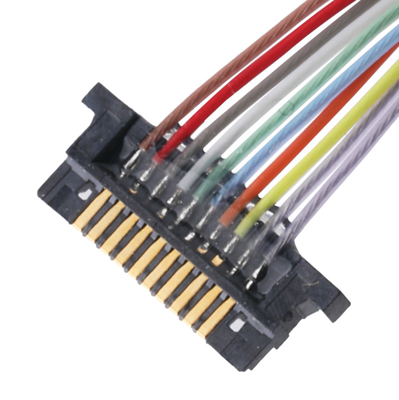 LCD 모니터 DW-5 20598-010T-02 0.5 밀리미터 동안 라이프즈 동축 케이블 컨넥터는 10개 핀을 던집니다