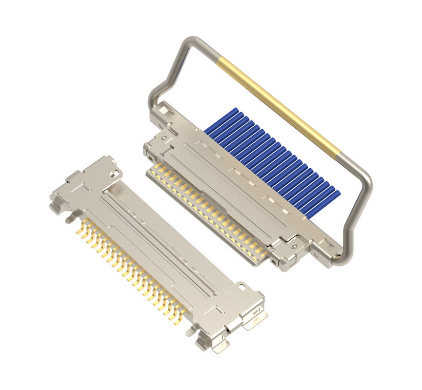 CABLINE-CA 20 핀 20633-220T-01S 미세한 동축 케이블 시스템 0.4 밀리미터 피치, 수평선상 교미형 초소형 연료 연결기